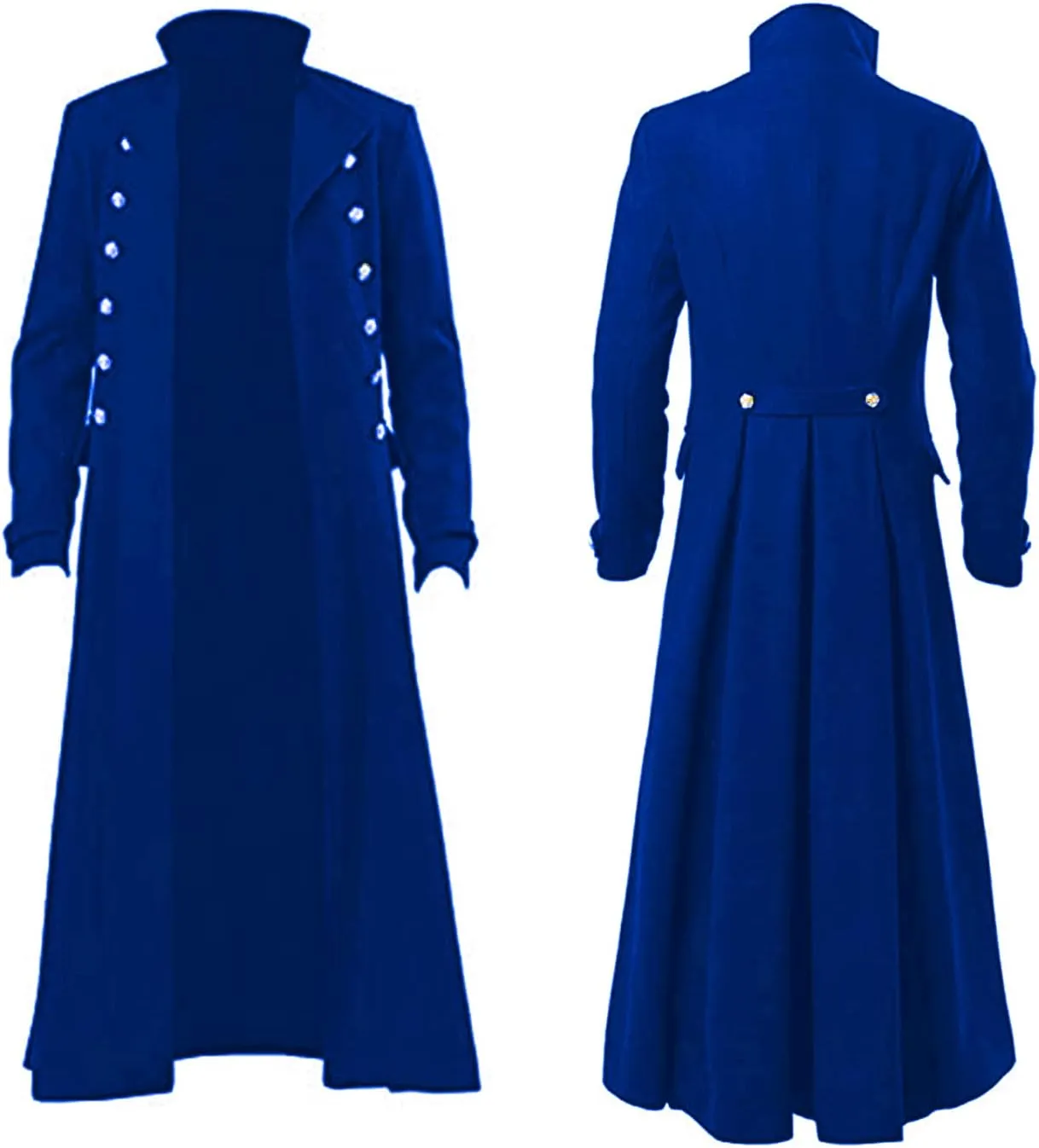 BITSEACOCO Mens Vintage Victorian Steampunk Jacket, Gothic Renaissance Medieval Frock Coat Cosplay Halloween Costume Tailcoat