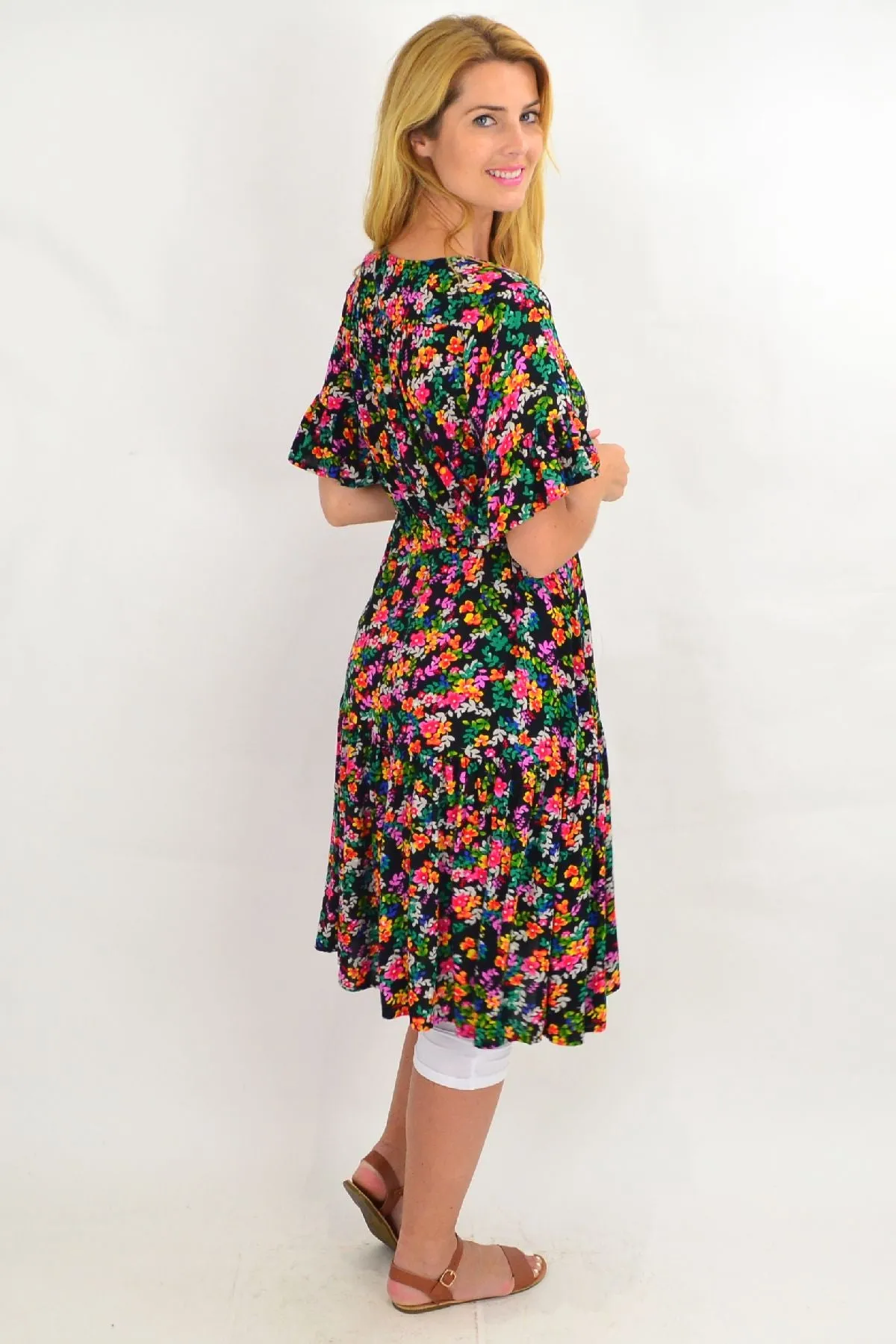 Colourful Cottage Garden Tunic Dress