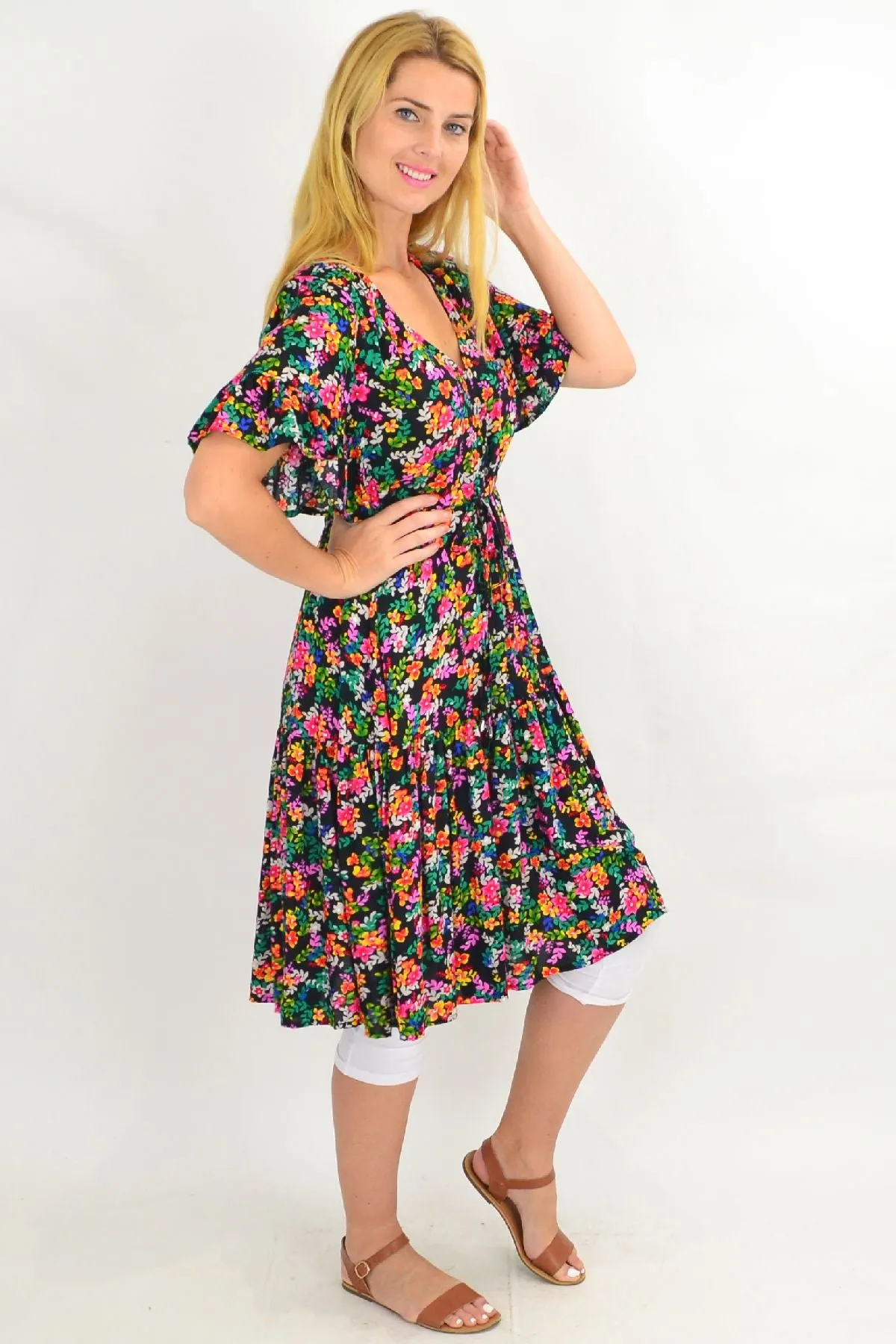 Colourful Cottage Garden Tunic Dress