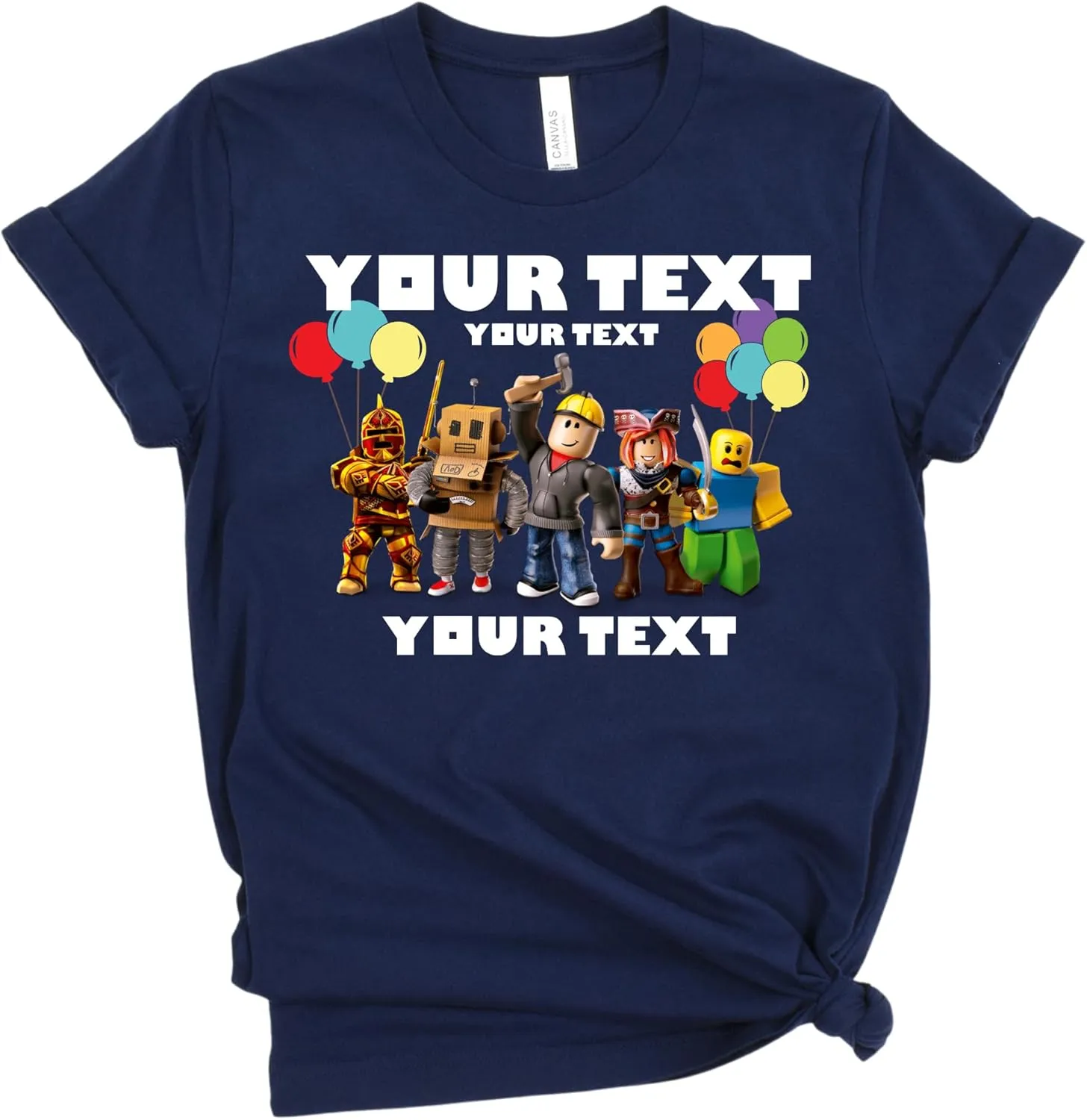 Custom Birthday Matching Shirts, Personalized Family Birthday T-Shirt, Robux Characters Video Games Birthday Customize Shirt