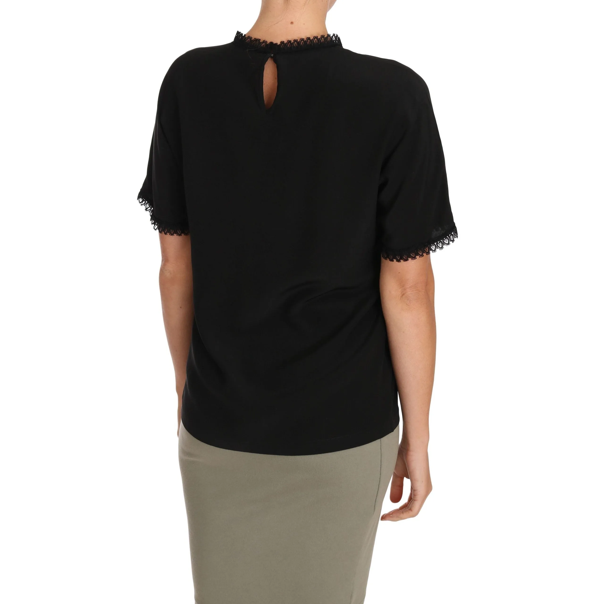 Dolce & Gabbana Elegant Lace Detailed Silk Blouse