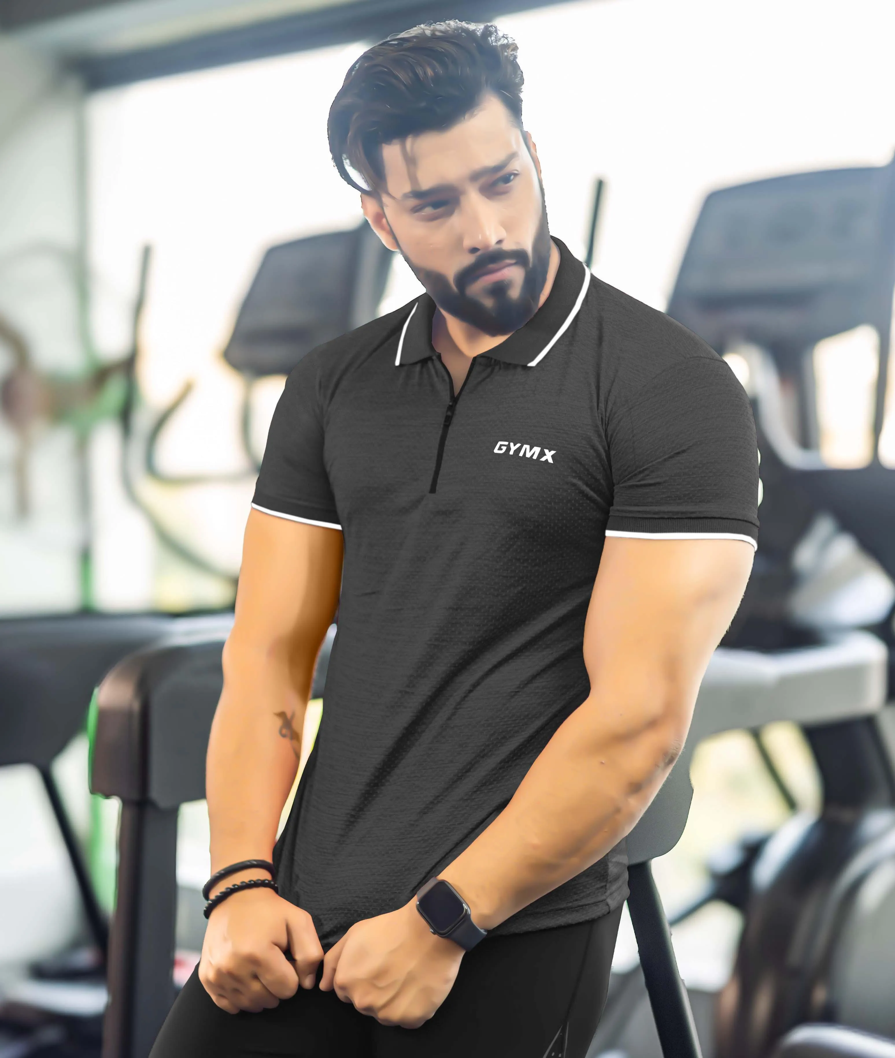 Edge GymX Polos- Carbon Grey