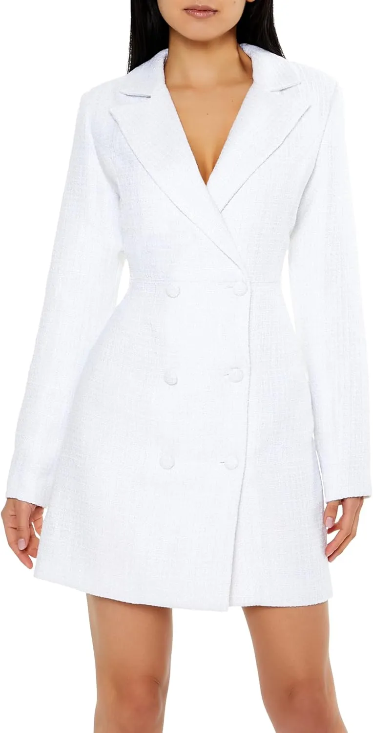 Forever 21 Women's Tweed Blazer Mini Dress