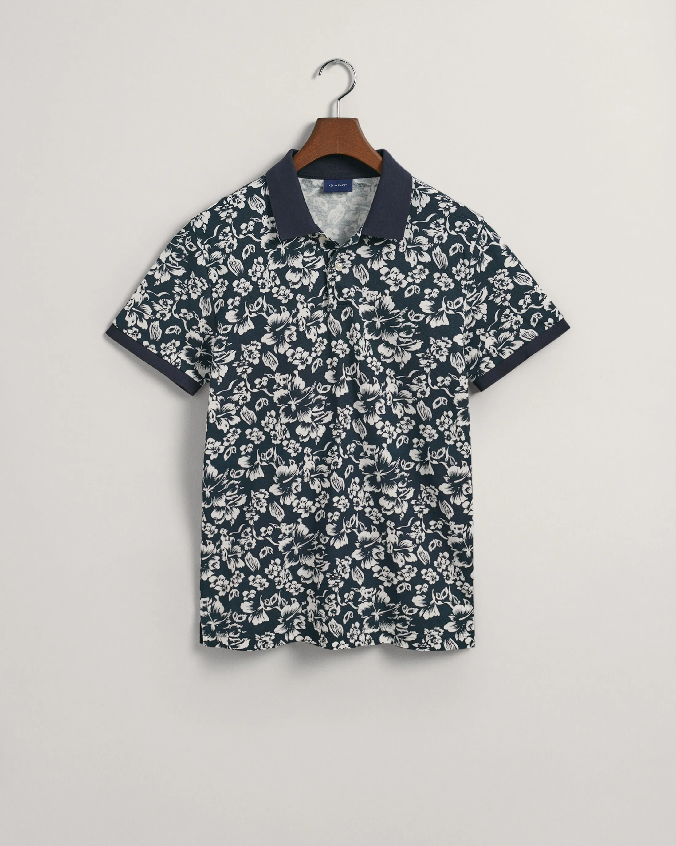 GANT - Floral Print SS Pique, Evening Blue (XL Only)