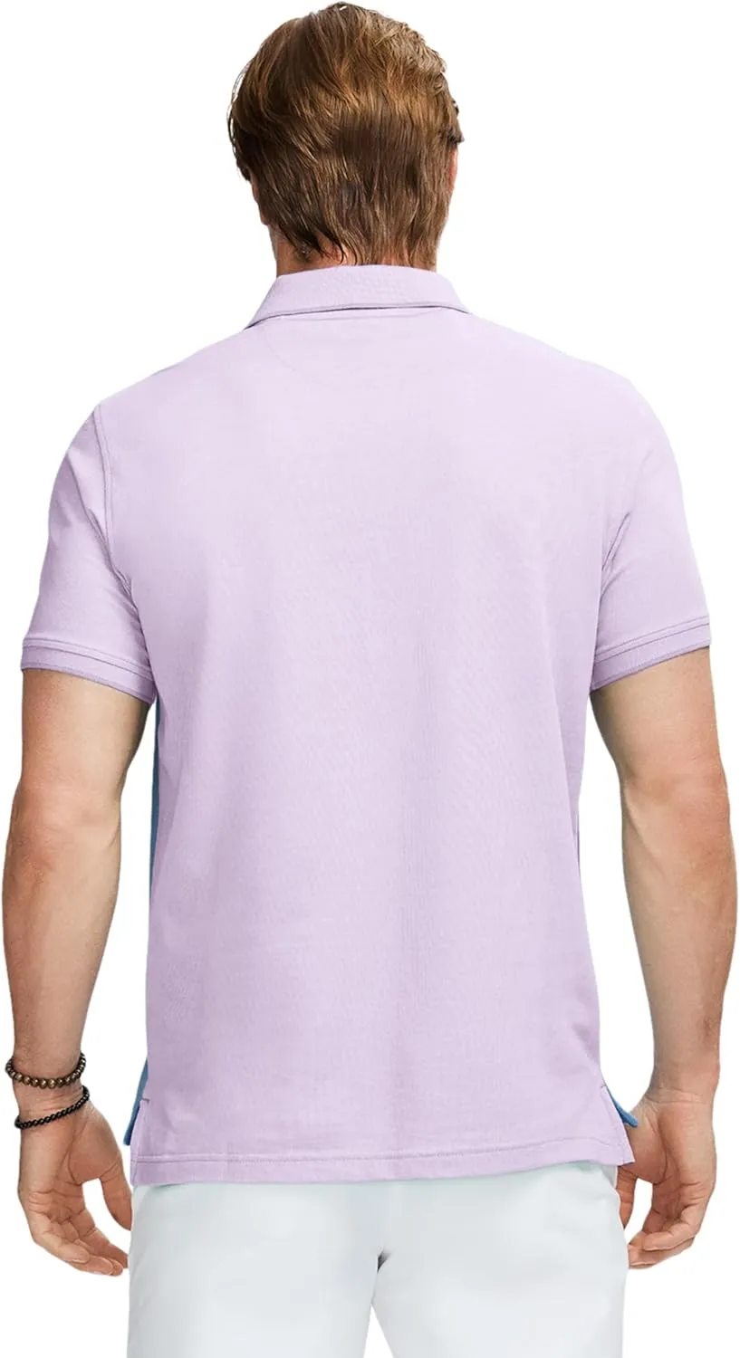 IZOD Men's Advantage Performance Short Sleeve Stripe Polo Shirt