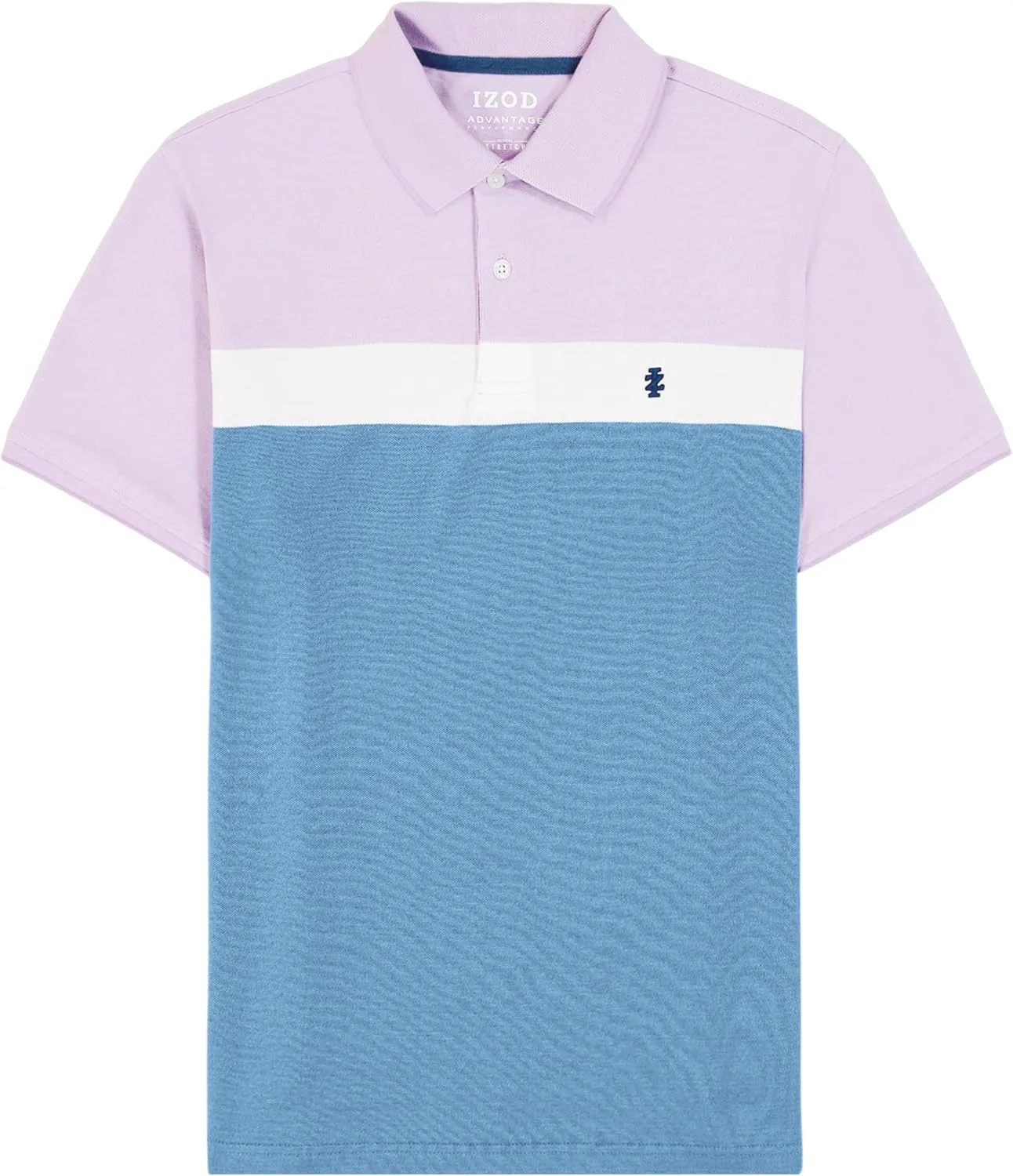 IZOD Men's Advantage Performance Short Sleeve Stripe Polo Shirt
