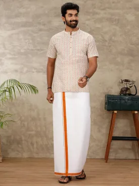 Men Single Dhoti with Matching Kurta Set OC18