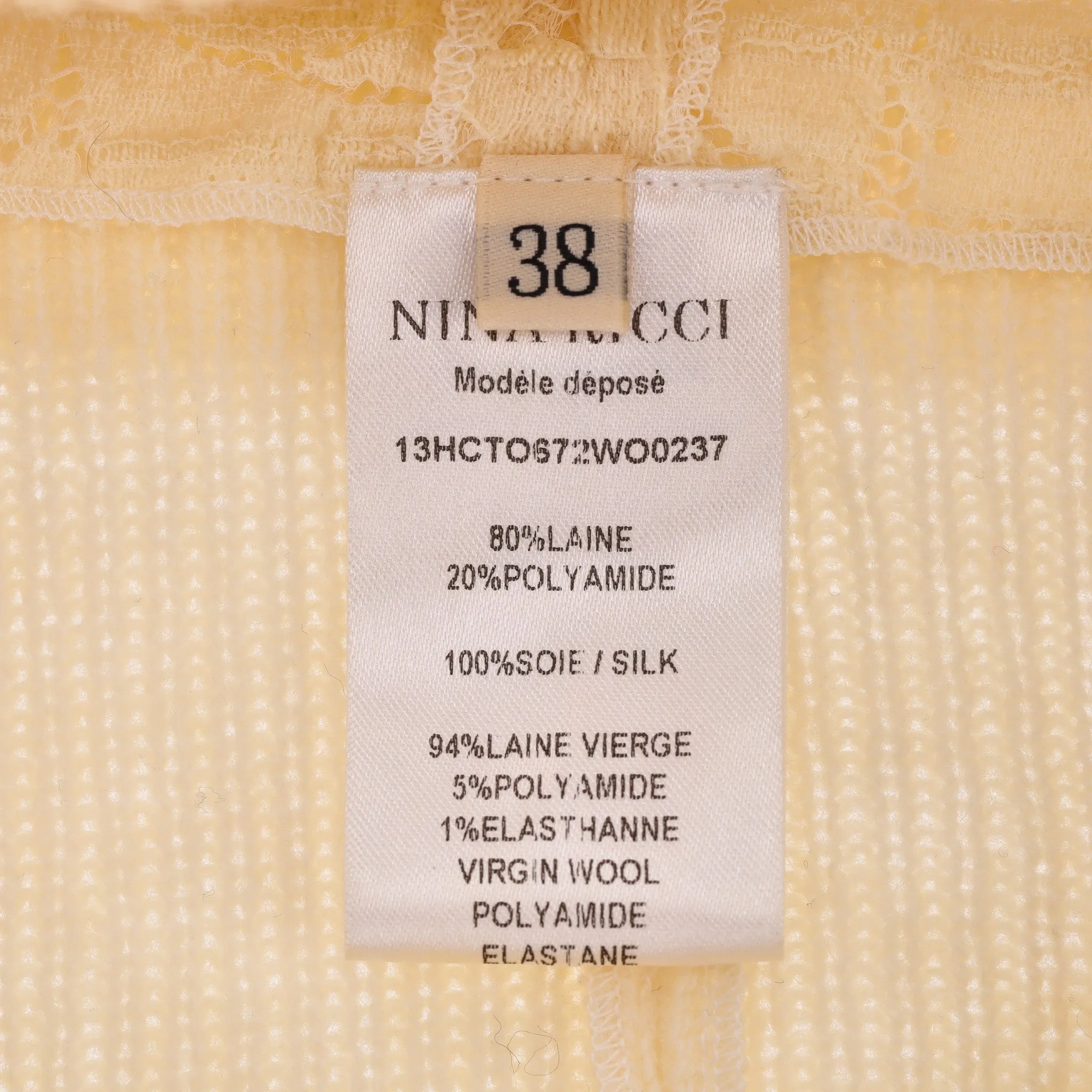 Nina Ricci Silk Lace Top. Size 38FR