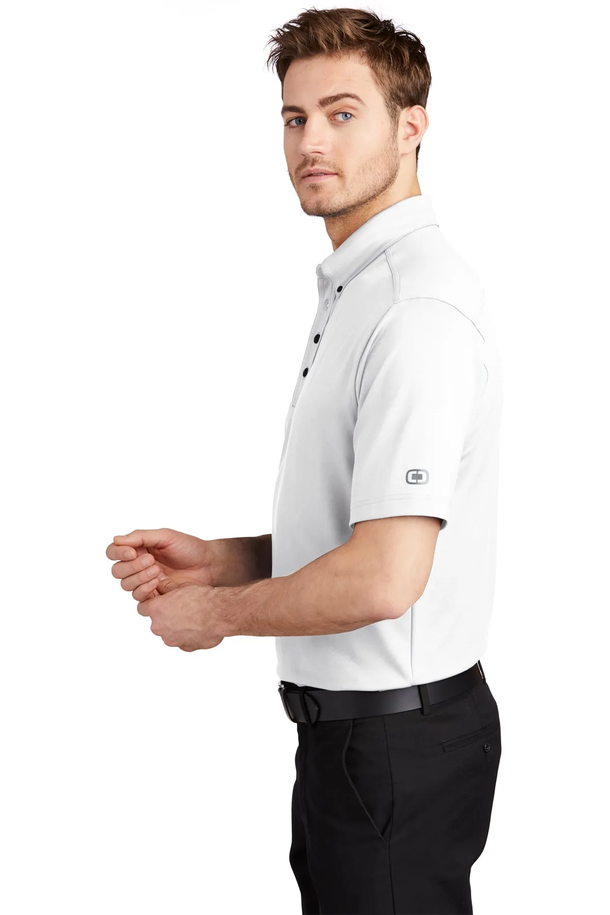 OGIO Gauge Customized Polos, White