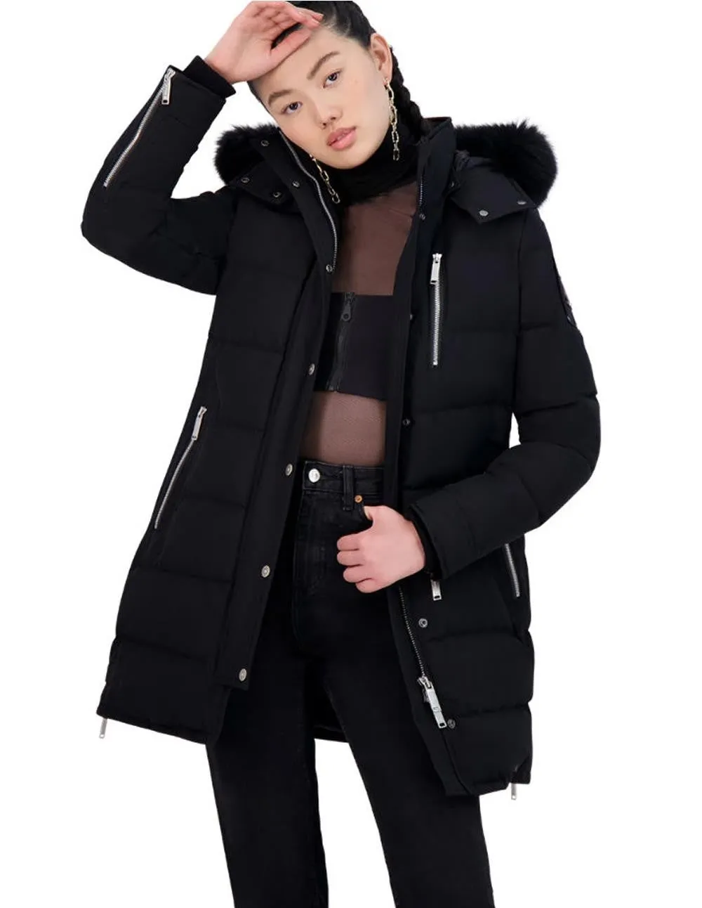 Parka Moose Knuckles Palmerston Negra Mujer