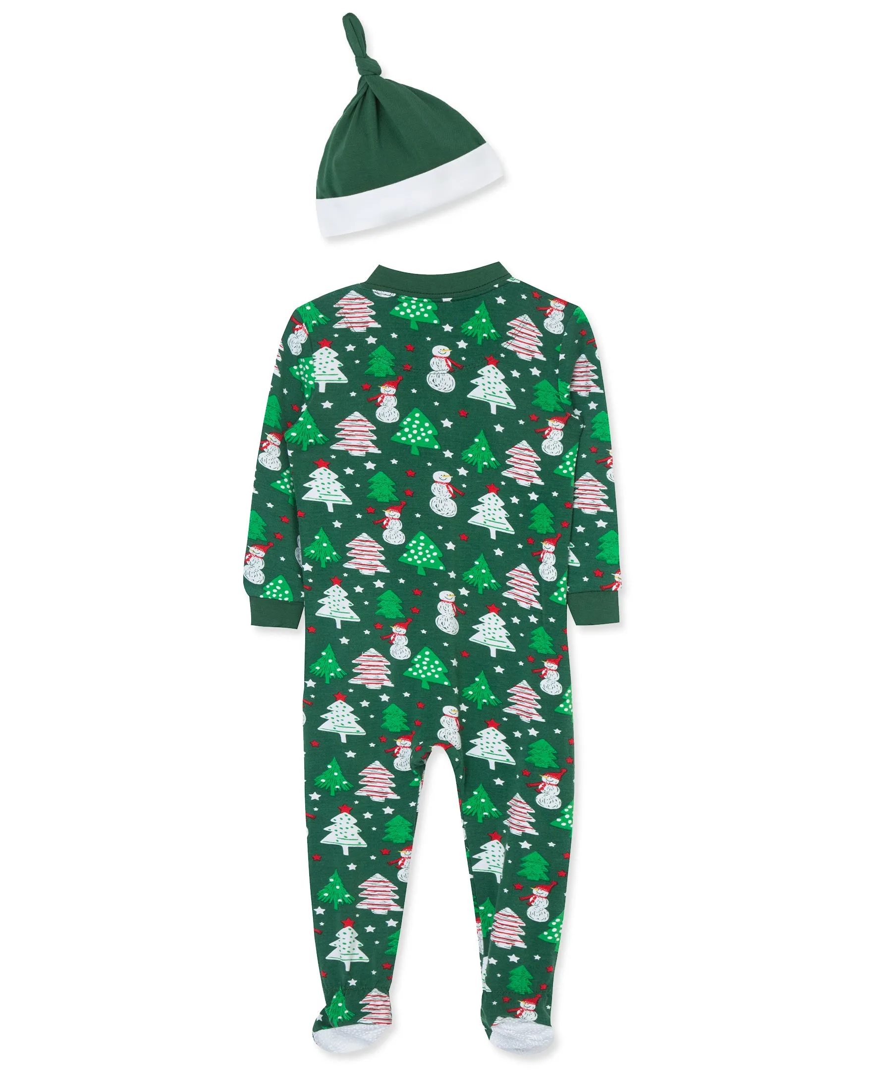 Snowman Zip Front Footie & Hat (12M-24M)
