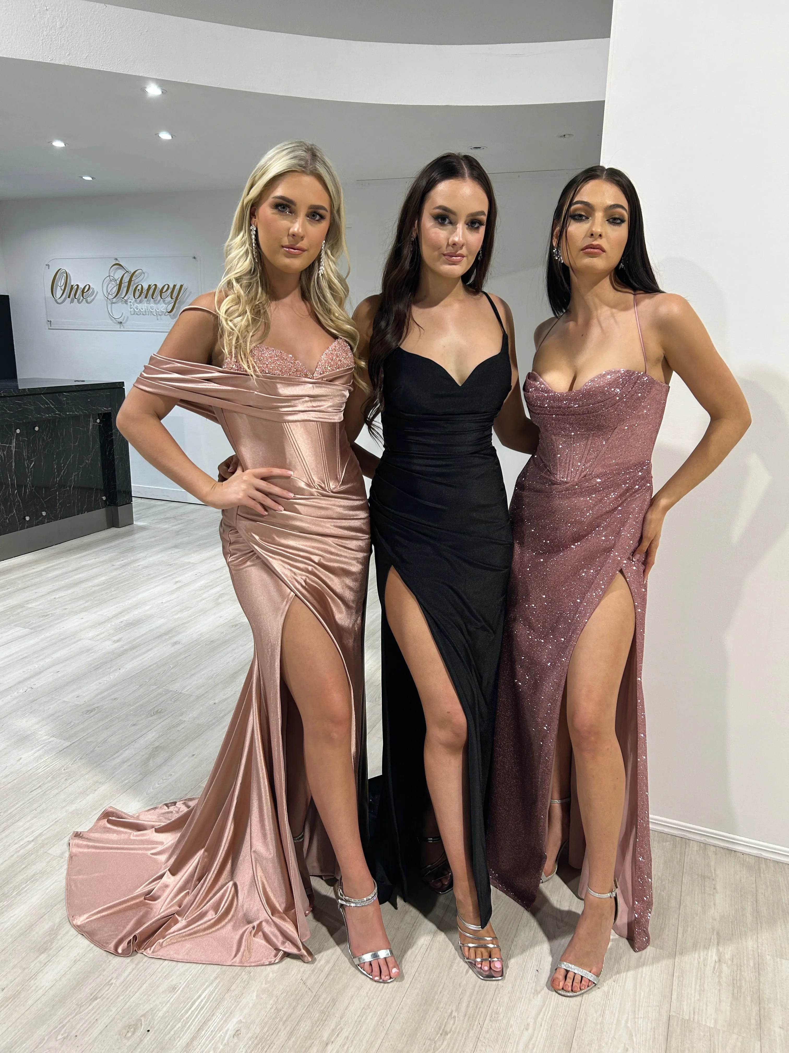SOLANA Embellished Corset Satin Mermaid Formal Dress