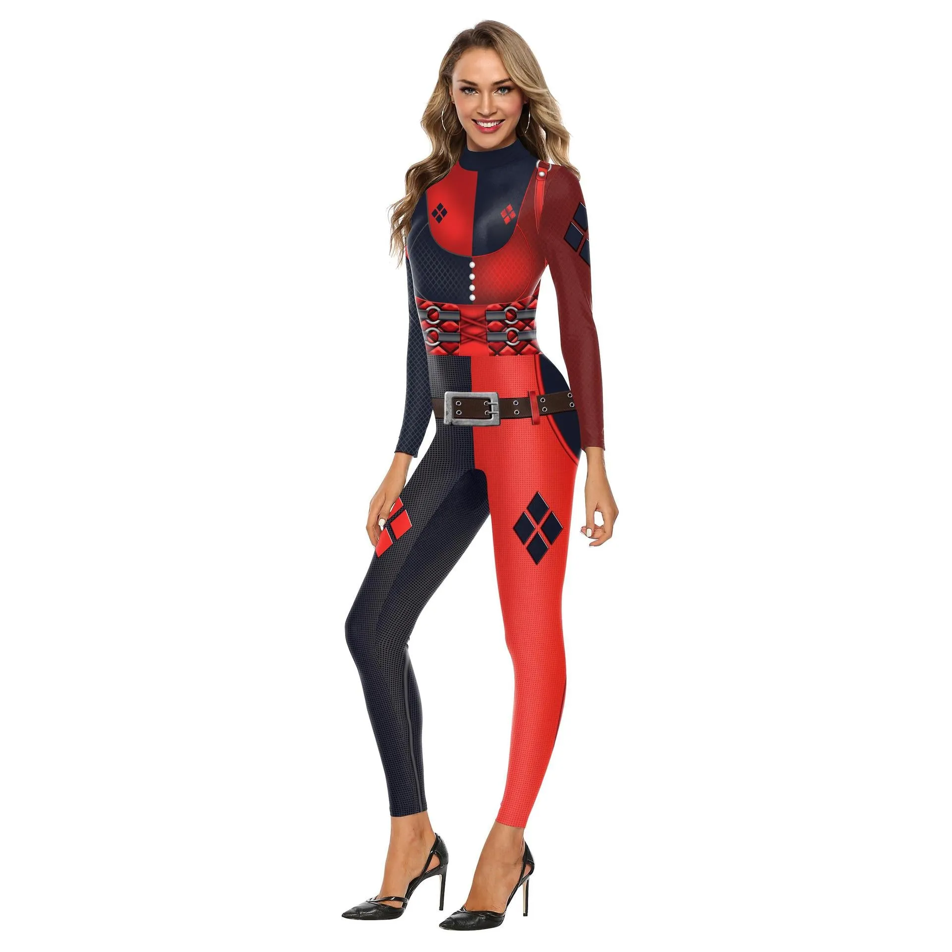 Stage Performance Funny Costumes Realistic Human Body Structure Printed Jumpsuit