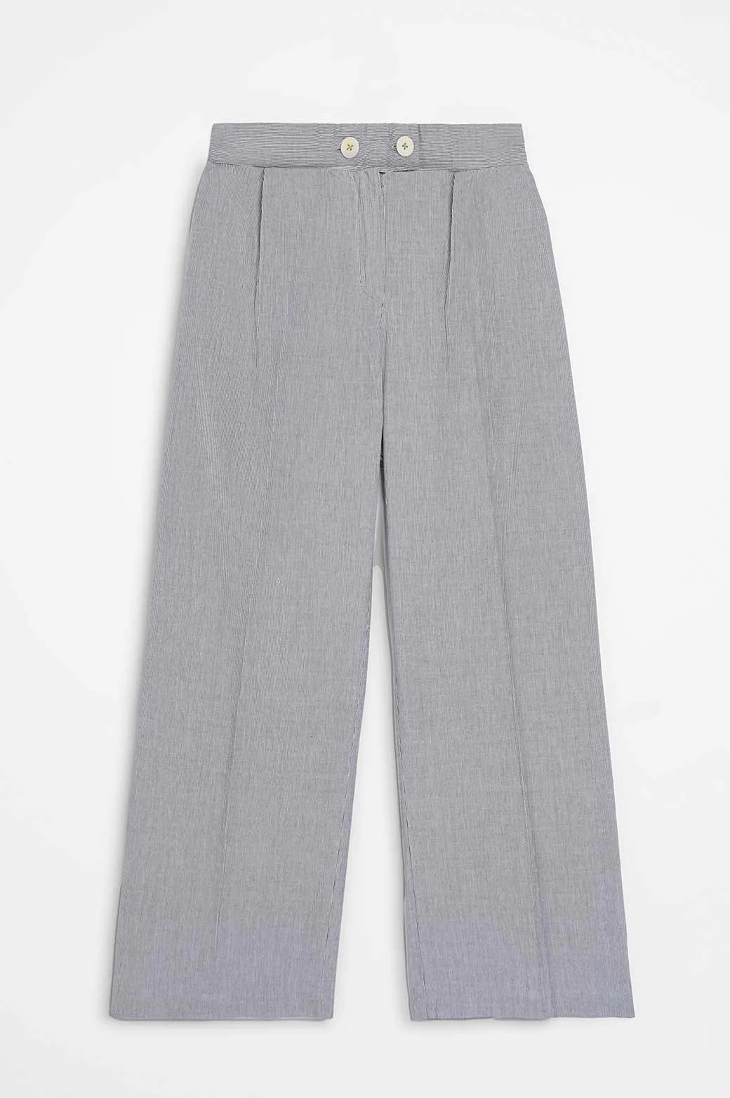 STRIPED WIDE-LEG PANTS