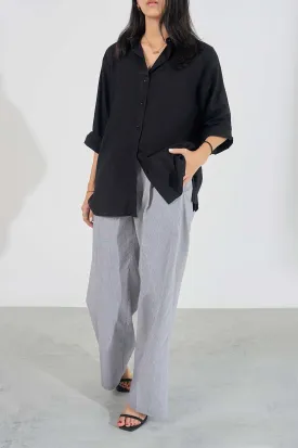 STRIPED WIDE-LEG PANTS