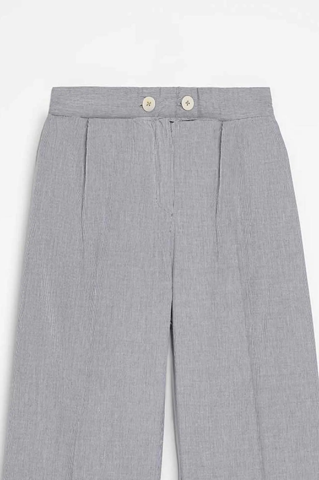 STRIPED WIDE-LEG PANTS