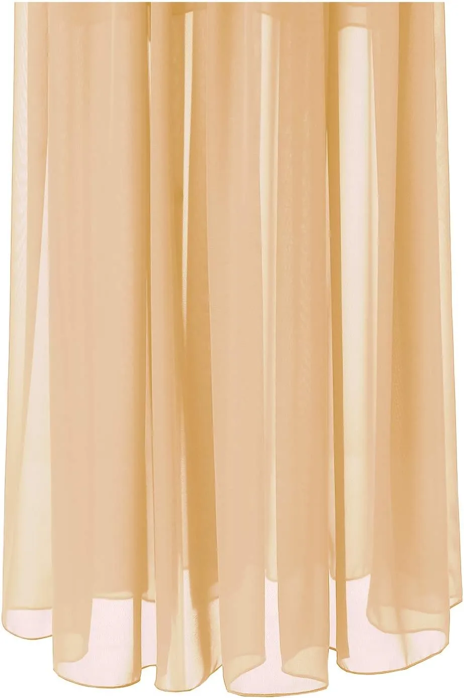 Topdress Women's Chiffon Skirts Elastic High Waist Tea Length A-line Ruffle Beach Skirts