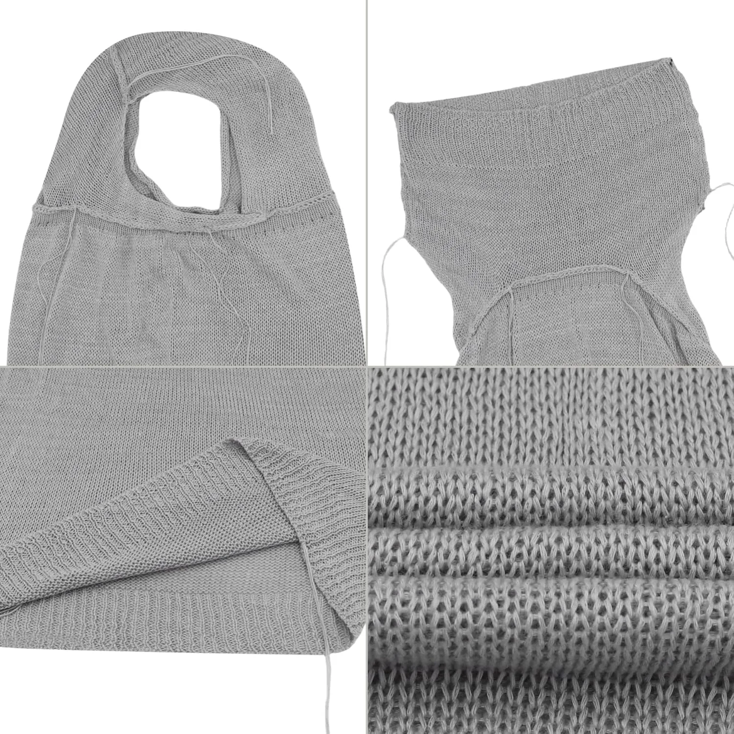 Women Knitted Hoodie Sweater Vest Sexy Sleeveless Hollow Out Hooded Crop Top Streetwear Rave Oufit